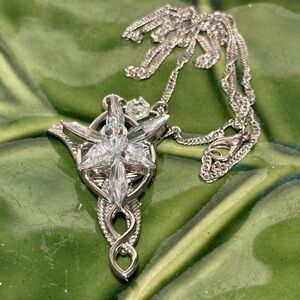 The Arwen Evenstar Pendant Silver Plated with Silver Plated Chain